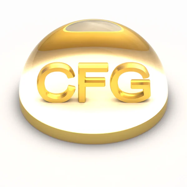 Symbol für das Dateiformat im 3D-Stil - cfg — Stockfoto