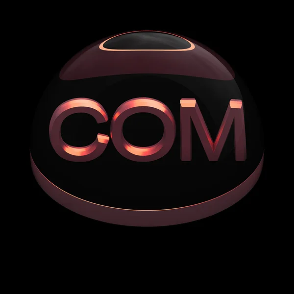 Icono de formato de archivo 3D Style - COM — Foto de Stock
