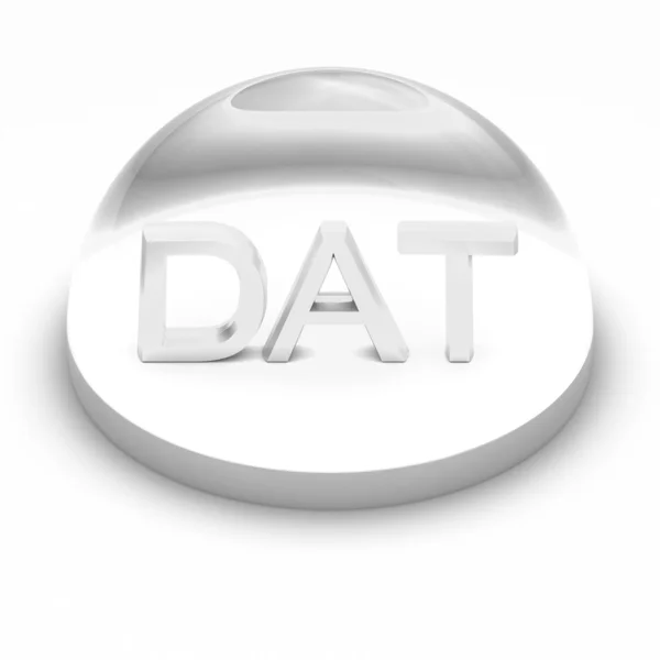 Ícone de formato de arquivo de estilo 3D - DAT — Fotografia de Stock