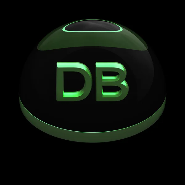3D styl pliku formatu ikona - db — Zdjęcie stockowe