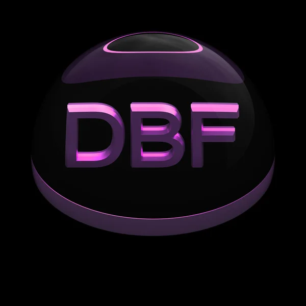 3D styl pliku formatu ikona - dbf — Zdjęcie stockowe