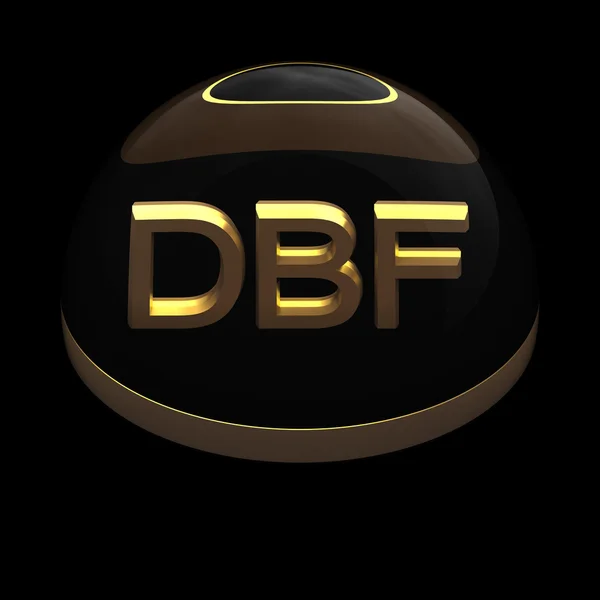 Значок формата файла 3D - DBF — стоковое фото