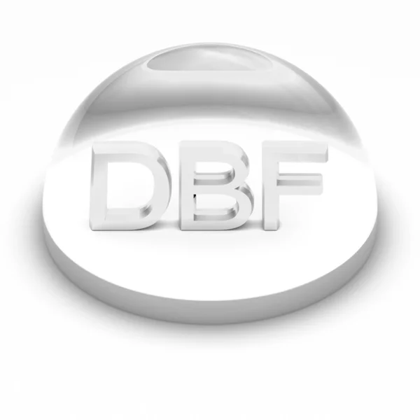 3D-stijl bestand formaat icon - dbf — Stockfoto