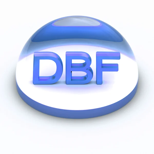 Ícone de formato de arquivo de estilo 3D - DBF — Fotografia de Stock