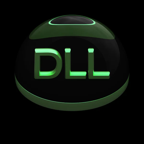 Ícone de formato de arquivo 3D Style - DLL — Fotografia de Stock