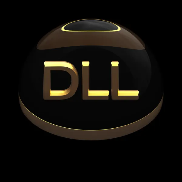 3D піктограма формату файлів стилю DLL — стокове фото