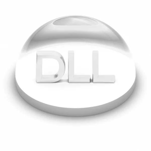 3 차원 스타일 파일 형식 아이콘-Dll — 스톡 사진