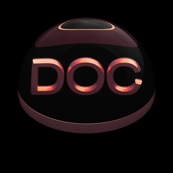 Icono de formato de archivo 3D Style - DOC —  Fotos de Stock