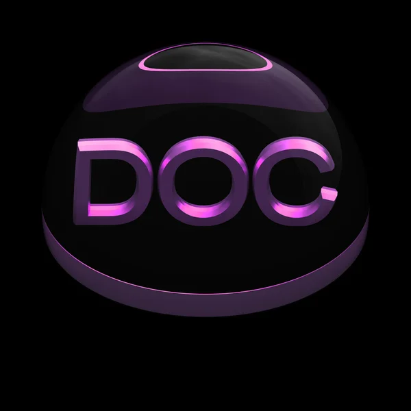 3D-stijl bestand formaat icon - doc — Stockfoto