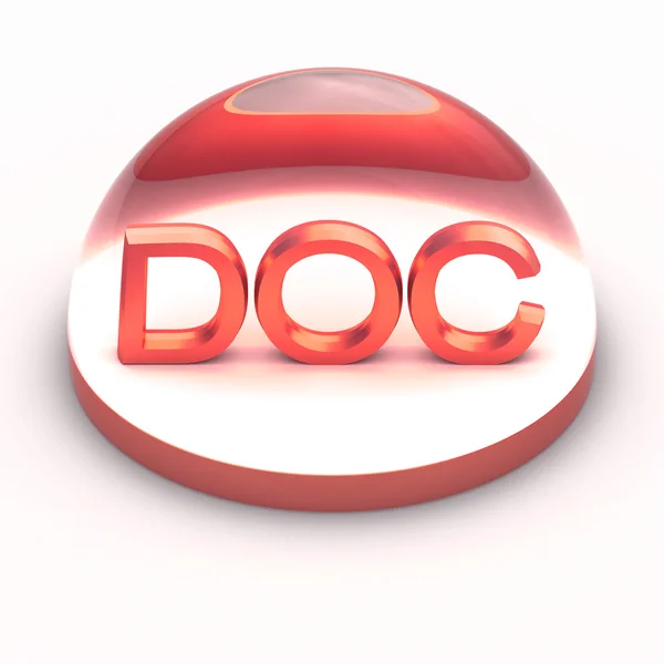 3D-stijl bestand formaat icon - doc — Stockfoto