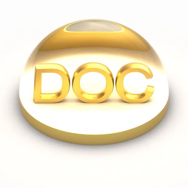 Symbol für das Dateiformat im 3D-Stil - doc — Stockfoto