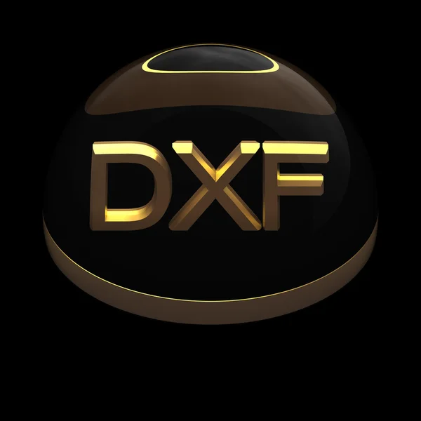 3D Style file format icon - DFX — Stock Photo, Image