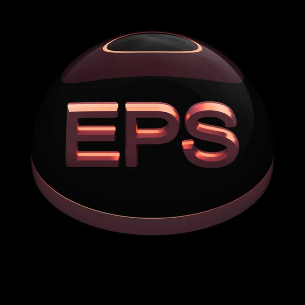 Ícone de formato de arquivo de estilo 3D - EPS — Fotografia de Stock