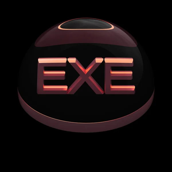 3D Style file format icon - EXE — Stock Photo, Image