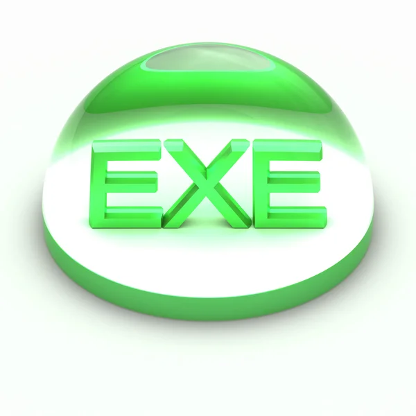 Ícone de formato de arquivo de estilo 3D - EXE — Fotografia de Stock