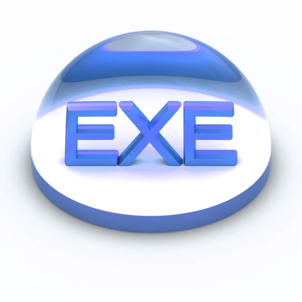3D Style file format icon - EXE — Stock Photo, Image