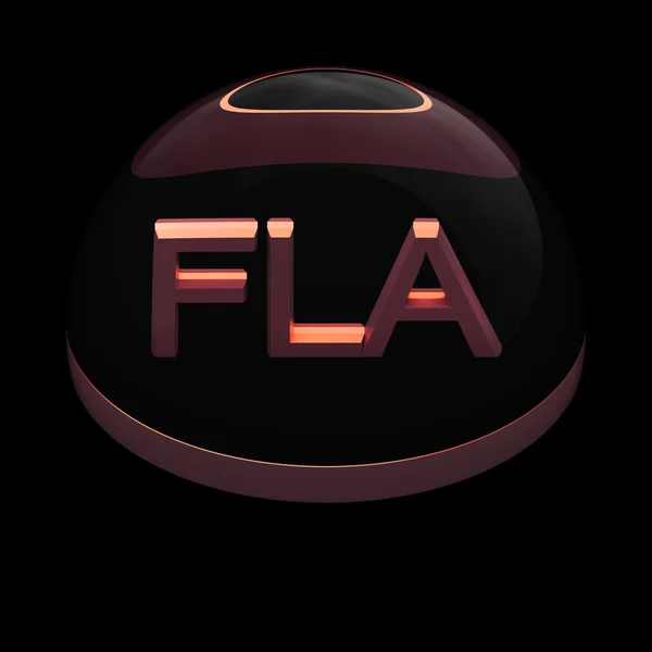 3D Style file format icon - FLA — Stock Photo, Image