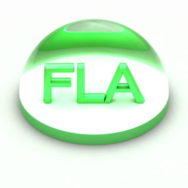 Symbol für das Dateiformat im 3D-Stil - fla — Stockfoto