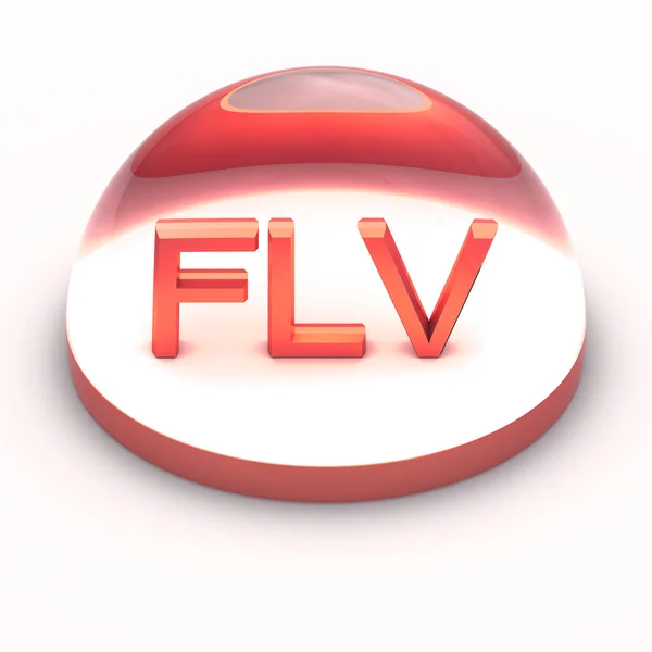 3D souboru formát ikona stylu - flv — Stock fotografie