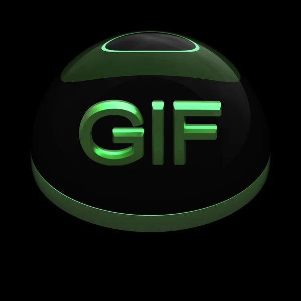 3D Style file format icon - GIF — Stock Photo, Image