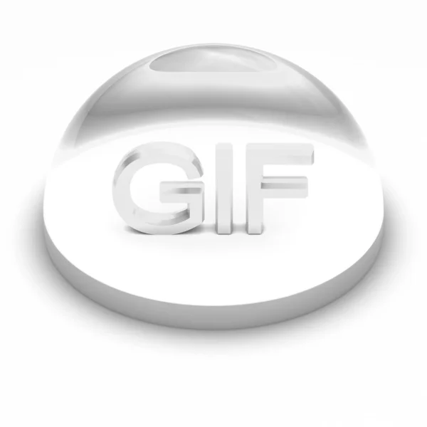 3D-stijl bestand formaat icon - gif — Stockfoto