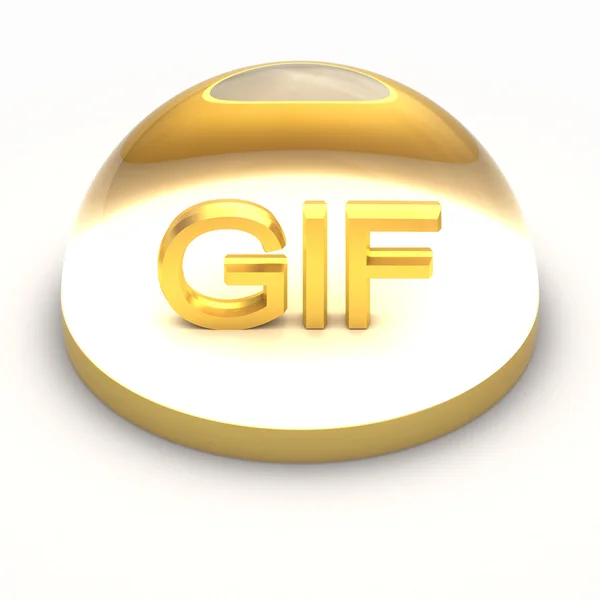 Icono de formato de archivo 3D Style - GIF — Foto de Stock