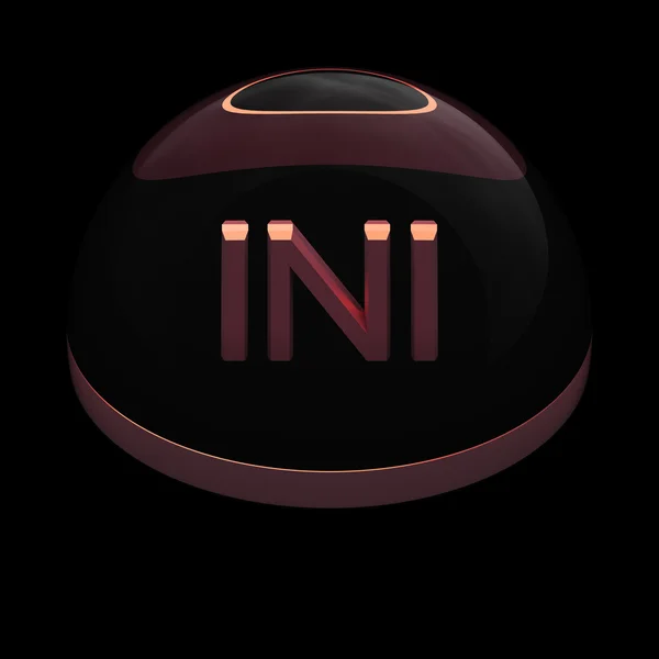 Icono de formato de archivo 3D Style - INI — Foto de Stock