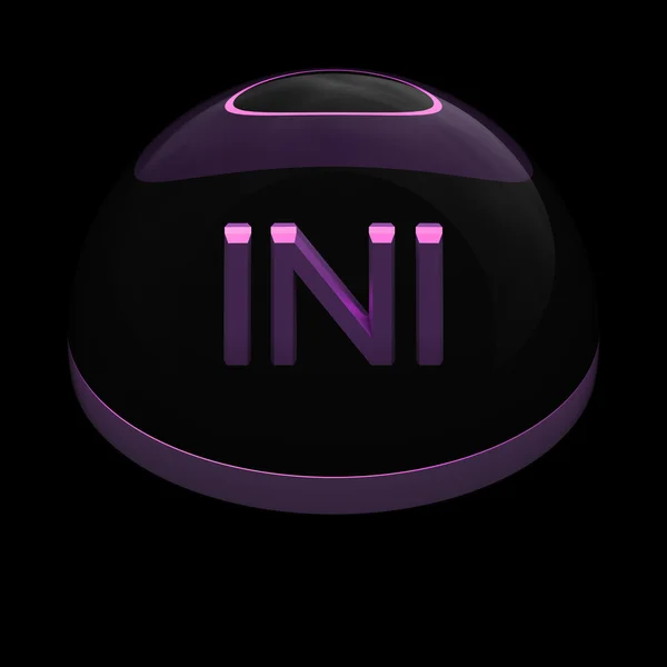 Icona del formato file 3D Style - INI — Foto Stock