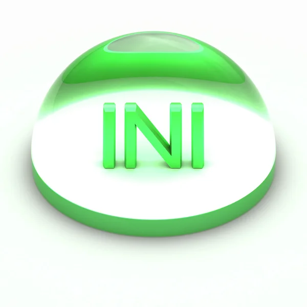 Symbol für das Dateiformat im 3D-Stil - ini — Stockfoto