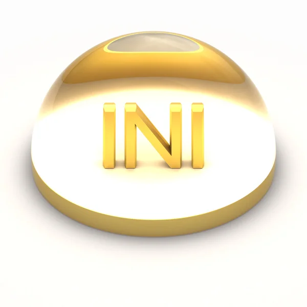 Icono de formato de archivo 3D Style - INI — Foto de Stock