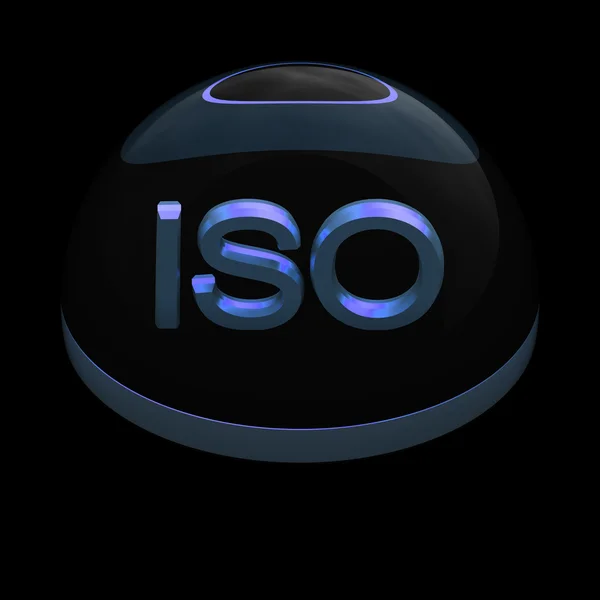 Icono de formato de archivo 3D Style - ISO — Foto de Stock