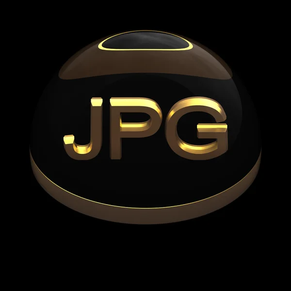 Ícone de formato de arquivo de estilo 3D - JPG — Fotografia de Stock