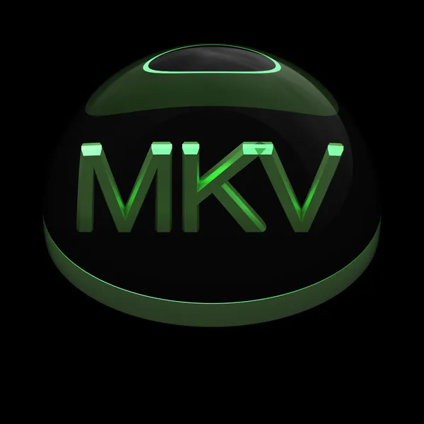 3D-stijl bestand formaat icon - mkv — Stockfoto