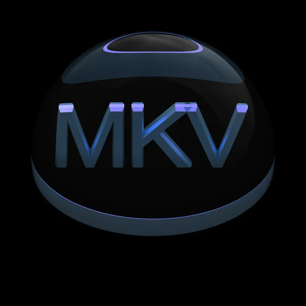 3D-Stil-Dateiformat-Symbol - mkv — Stockfoto
