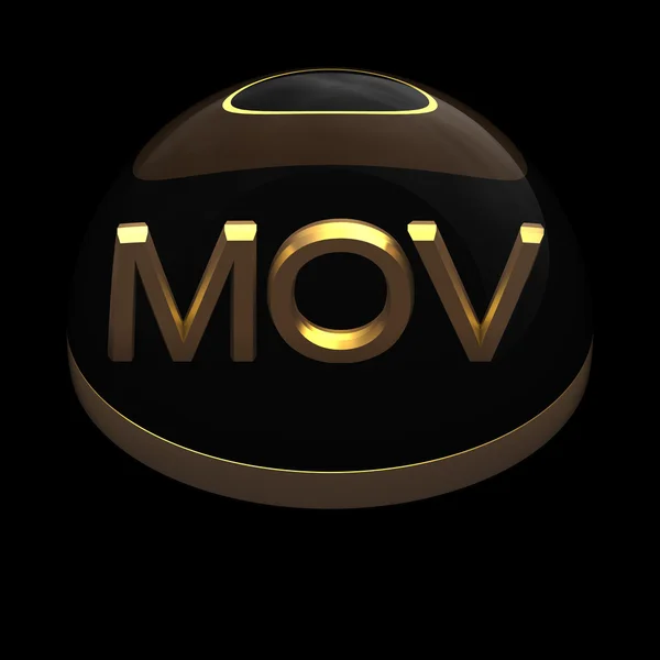 Icono de formato de archivo 3D Style - MOV —  Fotos de Stock