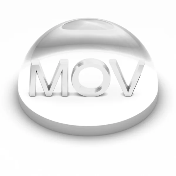 3D-Stil-Dateiformat-Symbol - mov — Stockfoto