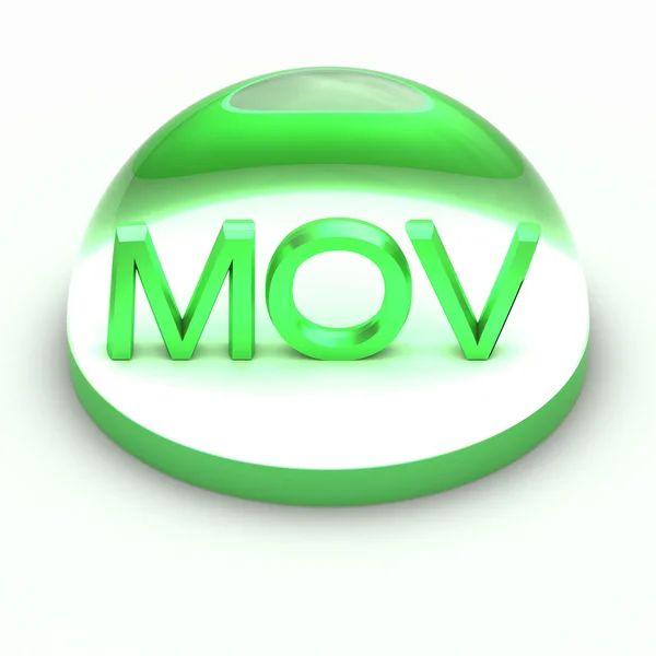 Ícone de formato de arquivo de estilo 3D - MOV — Fotografia de Stock