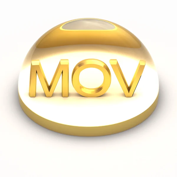 3D styl pliku formatu ikona - mov — Zdjęcie stockowe