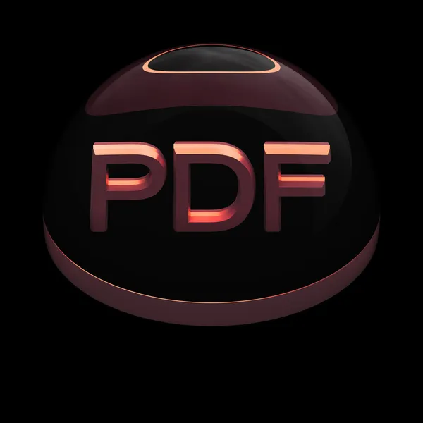 Styl 3D plik ikony w formacie - pdf — Zdjęcie stockowe