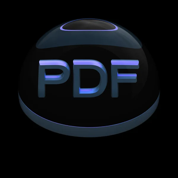Піктограма формату файлів у стилі 3D - PDF — стокове фото