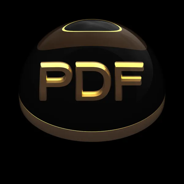 Ícone de formato de arquivo 3D Style - PDF — Fotografia de Stock