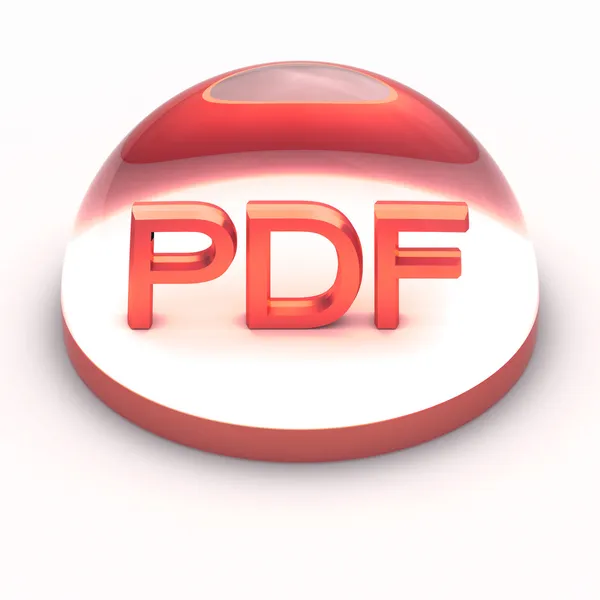 Icono de formato de archivo 3D Style - PDF — Foto de Stock