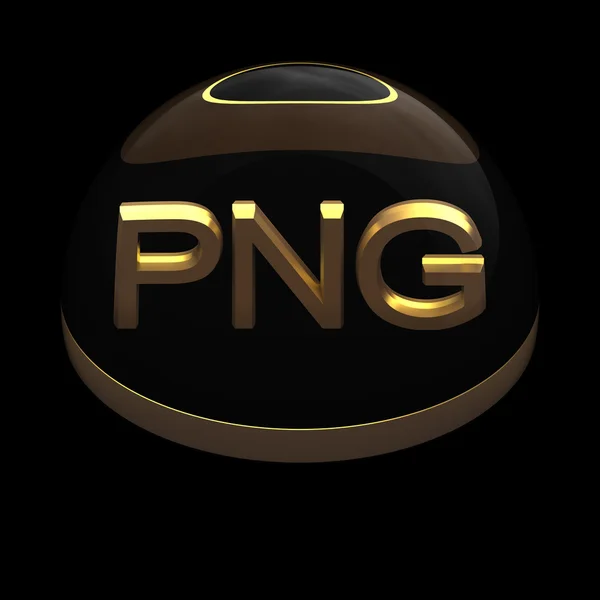 Ícone de formato de arquivo 3D Style - PNG — Fotografia de Stock