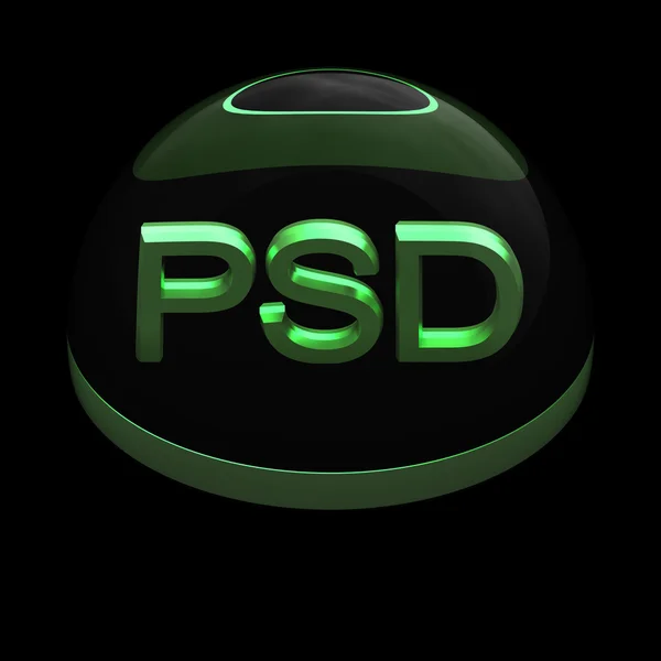 Иконка формата файла 3D Style - PSD — стоковое фото