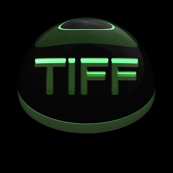 Symbol für das Dateiformat im 3D-Stil - tiff — Stockfoto