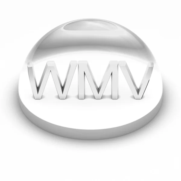 3D-Stil-Dateiformat-Symbol - wmv — Stockfoto
