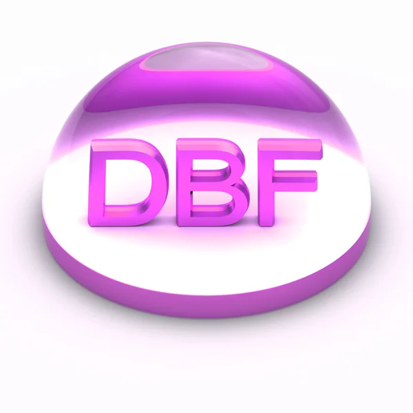3D Style file format icon - DBF — Stock Photo, Image