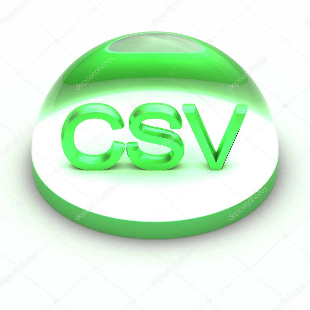 3D Style file format icon - CSV