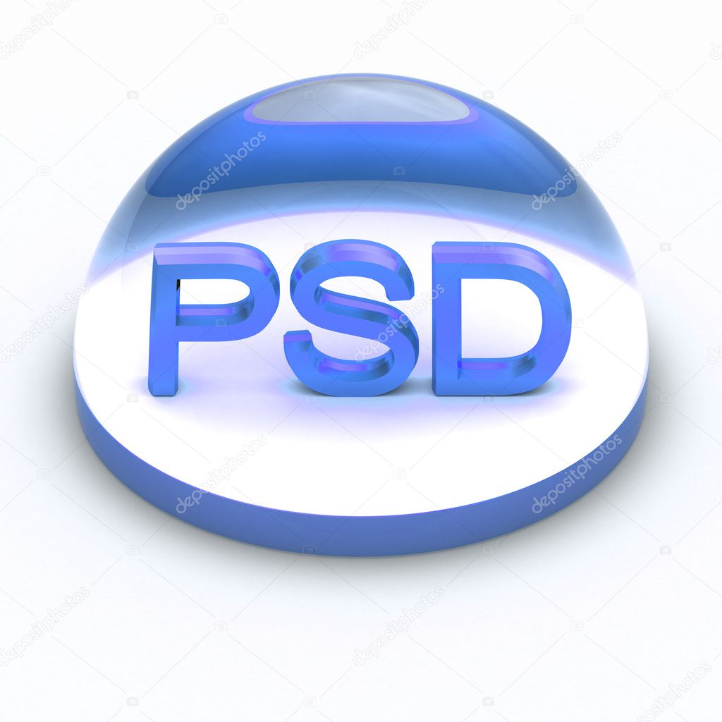 3D Style file format icon - PSD