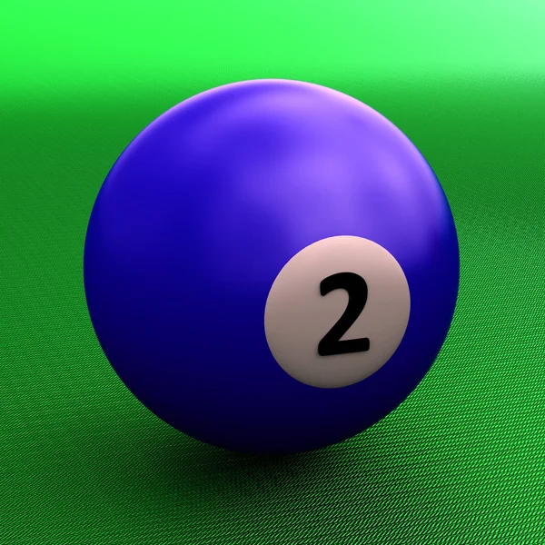 Bola de piscina colorida sobre verde — Fotografia de Stock